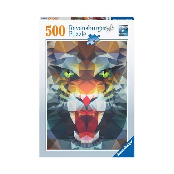 Ravensburger - Puzzle Adulte - Puzzle 500 p - Lion de polygone - 16984