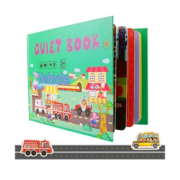 Montessori Quiet Book, XiYee Busy Book Livre Occupé Éducatif Puzzle Sensoriel Cahier dactivité pour Les Enfants de 2 à 6 Ans