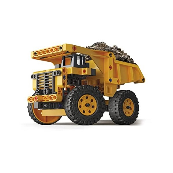 Clementoni- Science Build – Camion de Mine – Set de Construction pour Enfants 2 en 1, Laboratoire mécanique, Jeu Scientifique
