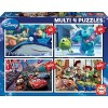 Educa - Pixar Multi Puzzles. 4 Puzzles Progressifs Enfant 50/80/100/150 pièces. +5 Ans. Ref. 15615