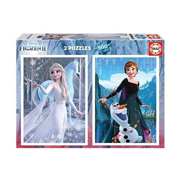 Educa - 2 Puzzles de 500 pièces pour Enfants et Adultes | Disney La Reine des Neiges. À partir de 11 Ans 19016 