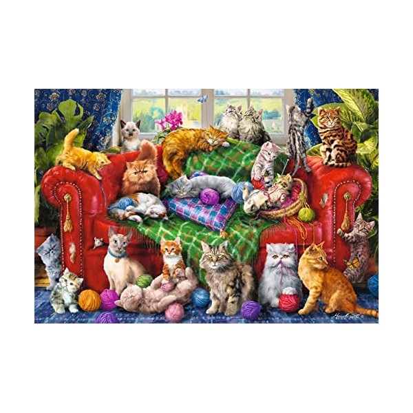 Trefl 1500 Pièces Chats, DIY Moderne, Divertissement Créatif, Amusant, Puzzles Classiques avec Animaux, pour Adultes et Enfan