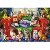 Trefl 1500 Pièces Chats, DIY Moderne, Divertissement Créatif, Amusant, Puzzles Classiques avec Animaux, pour Adultes et Enfan