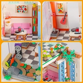 Beberlu Jeu de Construction darchitecture de Maison de Fleur, 598pcs Fleuriste modèle Kit, Street View Vue sur la Rue modèle