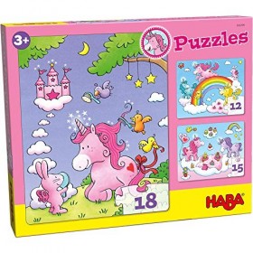 HABA- Unicorn Puzzles Licornes dans Les Nuages, 300299