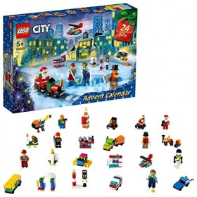 LEGO 60303 City Calendrier de l’Avent Jouet 2021, Mini-Jouets à Collectionner, Enfants dès 5 Ans, avec Tapis et Minifigures