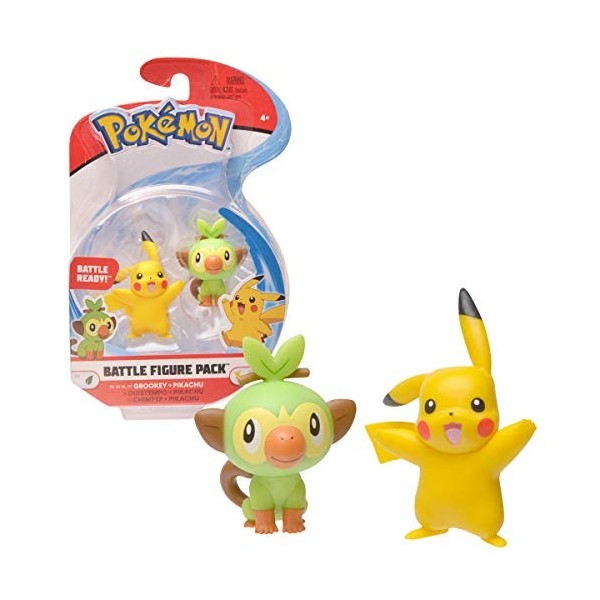 BANDAI – Pokemon – Pack of 2 Figures 3-5 cm – Pikachu & Rondoudou – WT95021