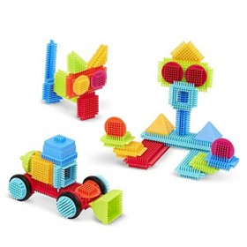 Bristle Blocks BA3081MTZ - Jeu de Construction 1er âge - Blocs de Construction 50 Pièces - Kit de base avec Valisette