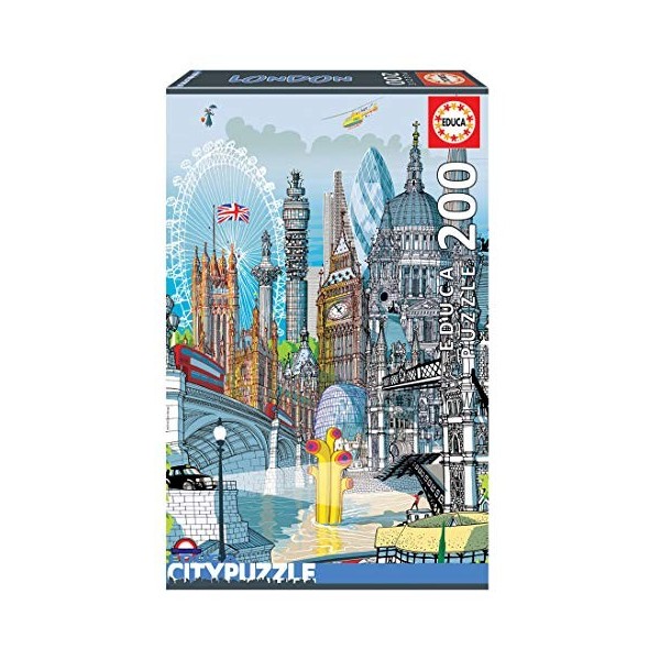 Educa - Citypuzzles Londo. Puzzle Enfant 200 pièces. Ref. 18470