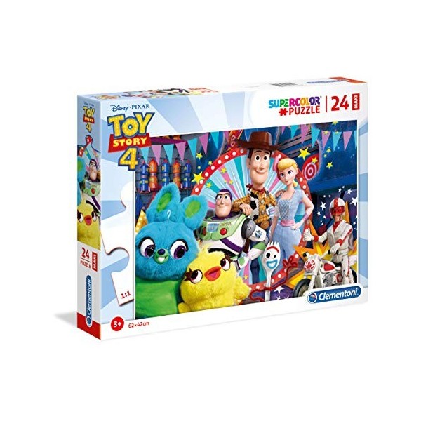 Clementoni - Supercolor Disney Toy Story 4-24 Maxi pièces- Puzzle Enfant- 28515