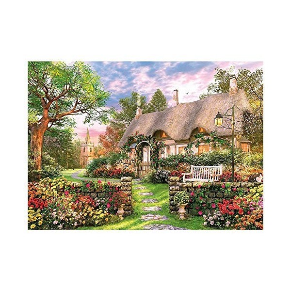 Puzzle de 1000 pièces, motif paysage de chalet anglais romantique, décoration de la maison, jeux intellectuels, jouet pour ad