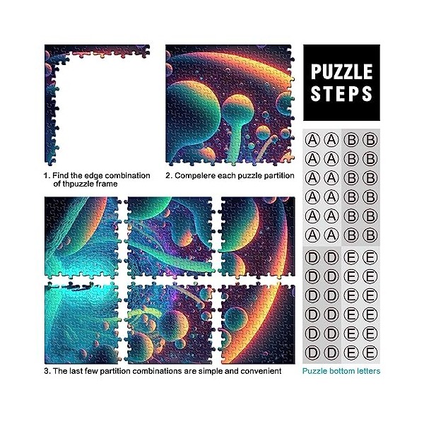 Puzzle psychédélique pour Adultes Puzzles Carton Puzzles Puzzles 1000 pièces pour Adultes Enfants pour Adultes Enfants 12 Ans