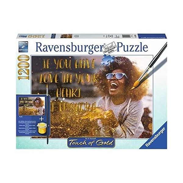 Ravensburger- Show me Love – Touch of Gold Puzzle, 19933