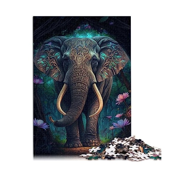 éléphants Animaux Puzzle 1000 pièces Jeux éducatifs Puzzles pour adultesPuzzles en Carton pour Adultes Enfants Jeu Jouets 10.