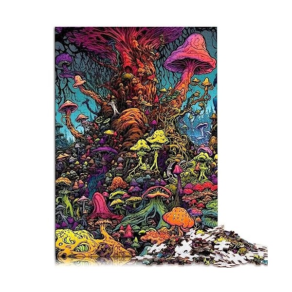 Magic Wolf Puzzle 1000 Pièces Puzzle pour EnfantsPuzzles en Carton pour Adultes Enfants 12+ Décoration de la Maison Puzzles 1