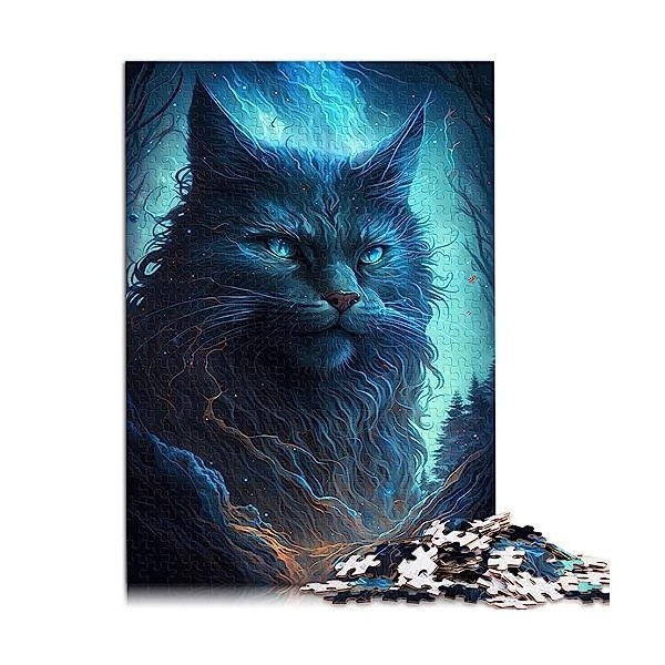 Magic Wolf Puzzle 1000 Pièces Puzzle pour EnfantsPuzzles en Carton pour Adultes Enfants 12+ Décoration de la Maison Puzzles 1