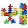 Blocs de Construction empilables en Bois pour Enfants, Jeux dempilage Jouets Enfants Montessori Animal Balance Blocks Toddle