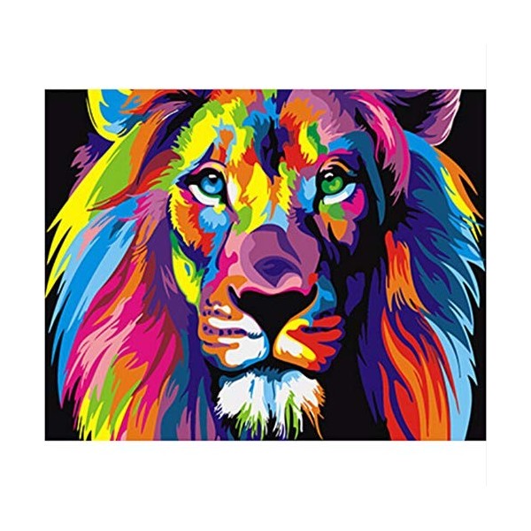 WYTTT Classique Puzzle Adulte 1000 Pièces Paysage Puzzle en Bois Lion Coloré Ng Animaux Abstraits DIY Art Moderne Cadeau Spéc