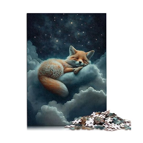 Puzzle Animal Renard 1000 pièces pour Adultes PuzzlesPuzzles en Carton pour Adultes Famille Famille Décoration 10.27" x 20.47