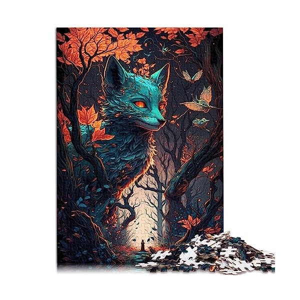 Puzzle Animal Renard 1000 pièces pour Adultes PuzzlesPuzzles en Carton pour Adultes Famille Famille Décoration 10.27" x 20.47