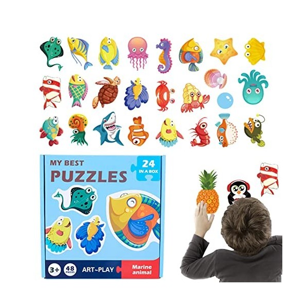 Yideen Puzzles pour de 3 à 5 Ans,Puzzle pour Tout-Petits - Puzzles océaniques,Puzzles éducatifs pour de 3, 4 et 5 Ans, Jouets