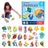 Jikiaci Puzzles pour de 3 à 5 Ans,Puzzle pour Tout-Petits - Puzzles de Fruits et légumes,Puzzle dapprentissage éducatif prés