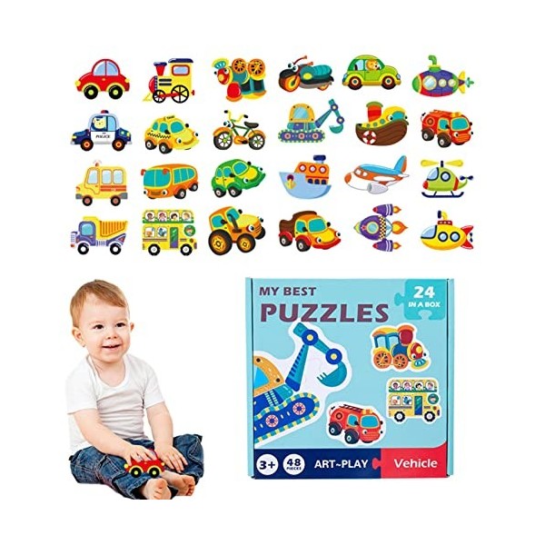 FUKKA Puzzle pour Tout-Petits,Puzzles pour Tout-Petits - Puzzles danimaux,Puzzles Montessori pour Filles et garçons de 3, 4 