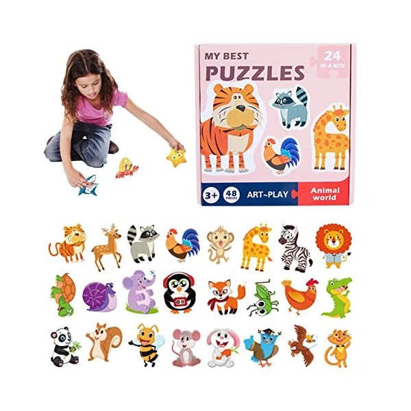 PHIREE Puzzle pour Tout-Petits,Puzzles pour Tout-Petits - Puzzles de Maternelle | Jouets et activités préscolaires pour – Jou