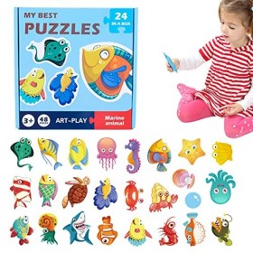 Eastuy Puzzles pour de 3 à 5 ans,Puzzle pour tout-petits | Puzzles danimaux,Puzzles Montessori pour filles et garçons de 3, 