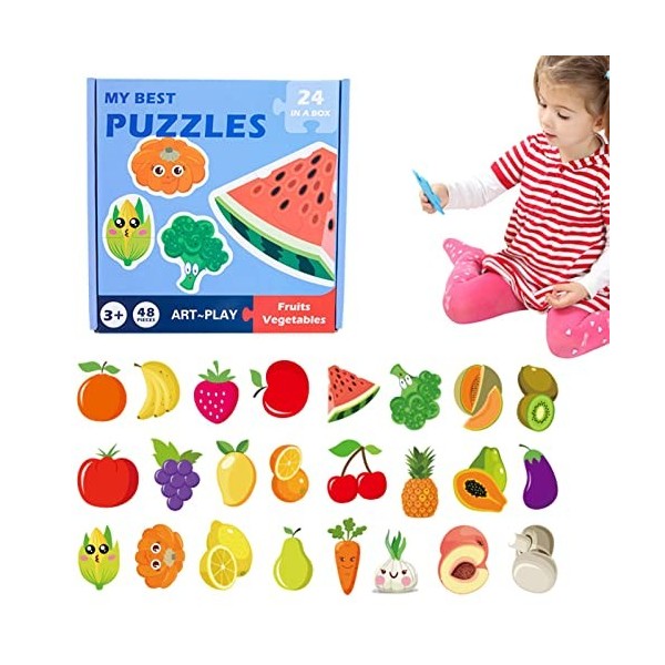 Eastuy Puzzles pour de 3 à 5 ans,Puzzle pour tout-petits | Puzzles danimaux,Puzzles Montessori pour filles et garçons de 3, 