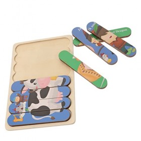 TOYANDONA 2 Ensembles Casse-tête Bar pour Enfants Jouets préscolaires pour Enfants Puzzle de la cognition des Tout-Petits Jou