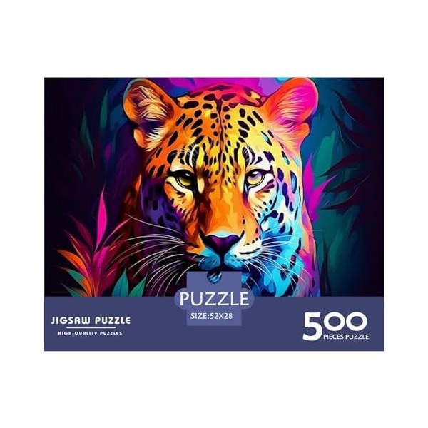 Puzzles en pièces danimaux pour Adultes Puzzle carré danimaux Sauvages pour Adultes et Enfants Puzzles en Bois Puzzle éduca