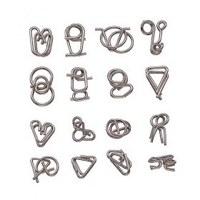 2 Ensembles Casse-tête pour Les Enfants Jouets de déverrouillage en métal énigmes Les Jouets denfants Anneau de Puzzles din