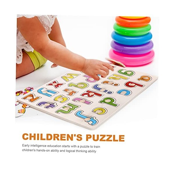 Toyvian 1 Jeu Puzzle Nombre Jouets Scie Sauteuse Jouets Alphabétiques Casse-tête Énigmes dapprentissage Précoce Jouet Éducat