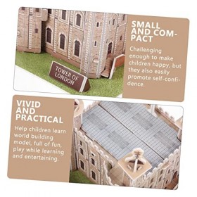 Toyvian 1 Jeu Casse-tête Tour De Londres Casse-tête De La Tour De Londres Célèbre Puzzle De Construction Artisanat Darchitect