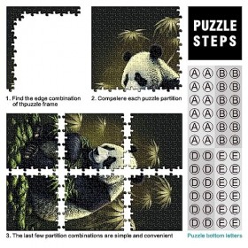 Panda Bambou Japon Puzzles Puzzles 1000 Pièces Puzzles pour Adultes Enfants Puzzles pour Adultes et EnfantsCardboard Puzzles 