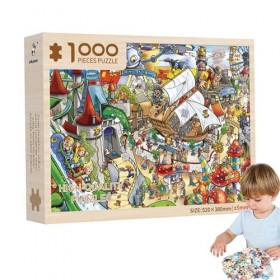Povanjer Puzzles 1000 pièces | Puzzle de Grande pièce avec scène chaleureuse de Mariage de Noël – Décorations dintérieur Mig