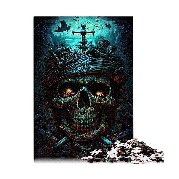 Puzzle tête de Mort Pirate pour adultesPuzzles en Carton Puzzle 1000 pièces pour Adultes et Enfants à partir de 12 Ans Jeu éd