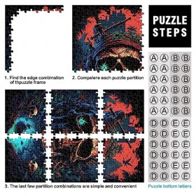 Puzzle tête de Mort Pirate pour adultesPuzzles en Carton Puzzle 1000 pièces pour Adultes et Enfants à partir de 12 Ans Jeu éd