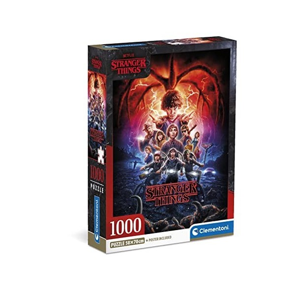 Clementoni- Stranger Things Things-1000 Pièces, Puzzle Netflix, Divertissement pour Adultes-Fabriqué en Italie, 39713