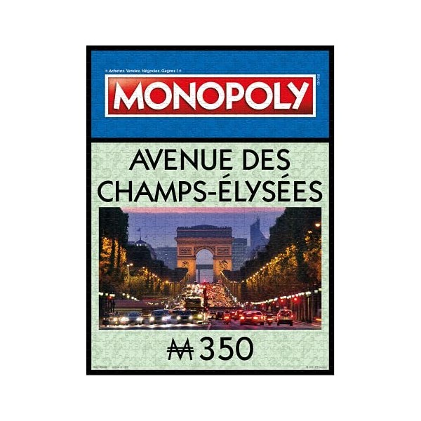 WINNING MOVES - PUZZLE MONOPOLY - Avenue des Champs-Elysees - 1000 pieces