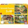 Schmidt Spiele - 56203 - Tous Mes Animaux Préférés, 3x48 Pcs