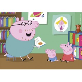 Clementoni- Peppa Pig Supercolor Pig-2x20 + 2x60 Pièces, Enfants 3 Ans, Puzzle Dessin Animé-Fabriqué en Italie, 24799