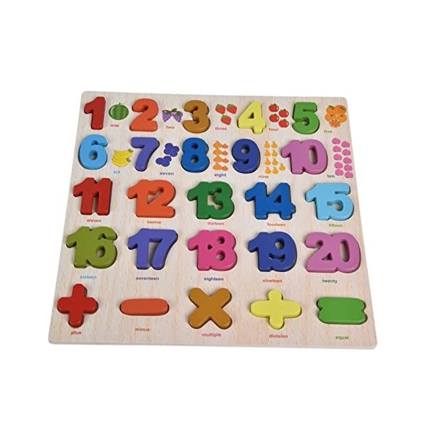 Shanrya Puzzles lettres de lalphabet et chiffres préscolaires - Couleurs intéressantes pour les tout-petits nouveau tableau