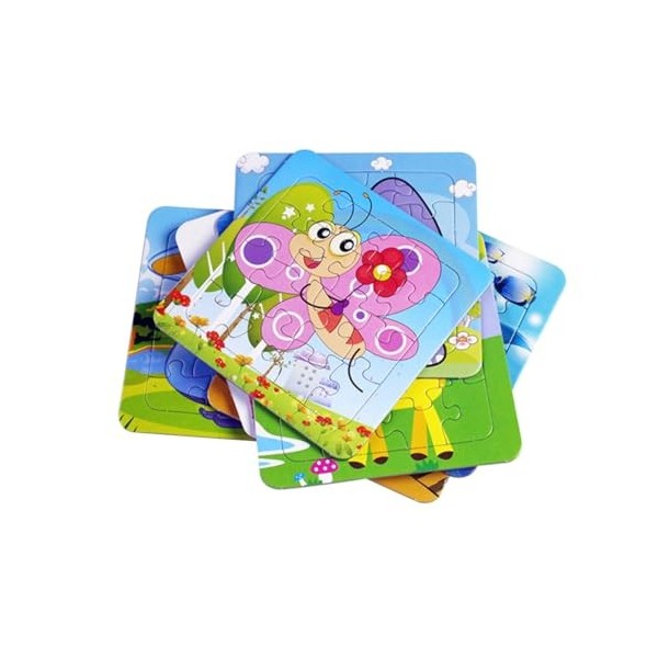 DRESSOOS 12 Pièces Jouets Déveil Jouets Éducatifs Jouet Enfant Scie Sauteuse Puzzles pour Enfants Jouet pour Animaux Jouet D