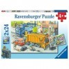 Ravensburger- Müllabfuhr Und Abschleppwagen Animals 05096 Puzzle pour Enfants-2 x 24 pièces, Blanc