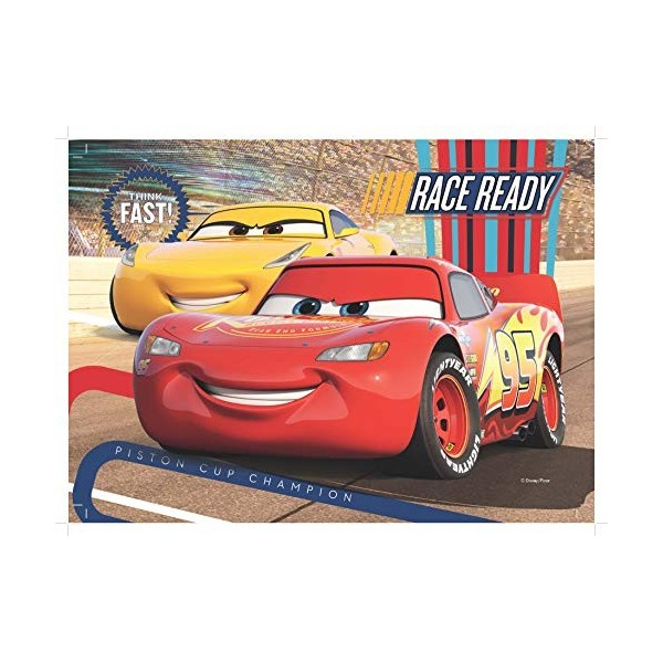 KING- Disney Cars Puzzle 4 en 1 12, 16, 20, 5504, Multicolore