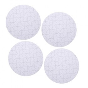 Toyvian 4 Pièces Puzzle De Sublimation A4 Puzzles Ronds à Transfert Thermique Puzzle Presse à Chaud Casse-tête Rond Blanche A