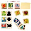 LIETEX Puzzle danimaux, cartes de puzzle danimaux | Puzzle de combinaison de couleurs danimaux, activités pour tout-petits