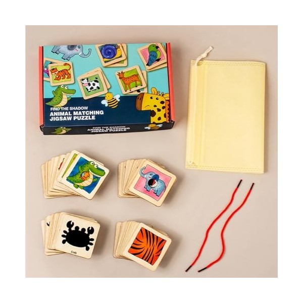 LIETEX Puzzle danimaux, cartes de puzzle danimaux | Puzzle de combinaison de couleurs danimaux, activités pour tout-petits